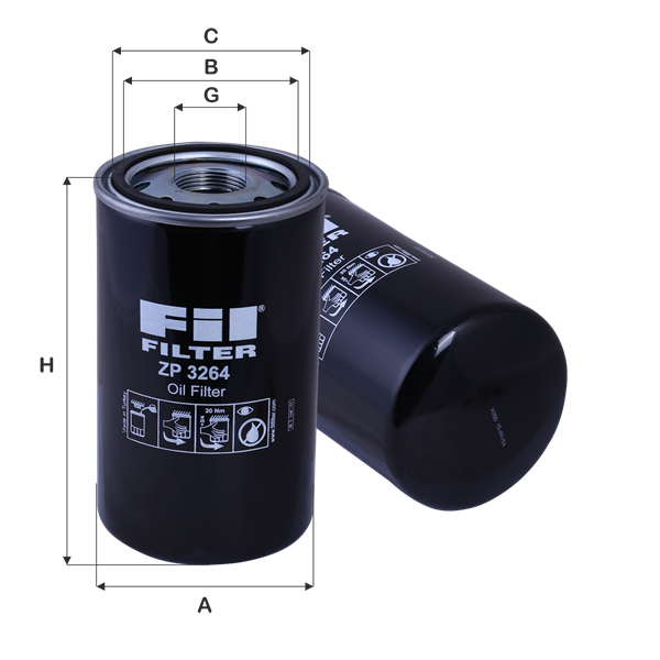 ZP 3264 - Yağ filtresi - Fil Filter - Online Catalogue